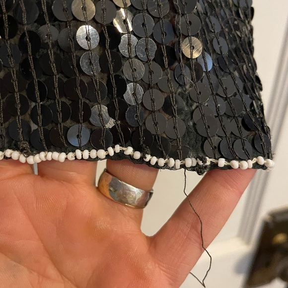 Unique vintage sequined and beaded midi skirt - Picture 3 of 5